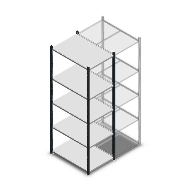 Fachbodenregal Medium Duty 2000x550x800mm (hxbxt) 5 Ebenen anthrazit Anfangsregal