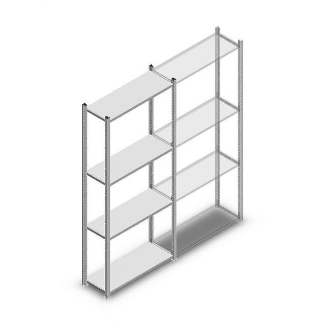 Fachbodenregal Light Duty 2000x850x300mm (hxbxt) 4 Ebenen Anfangsregal