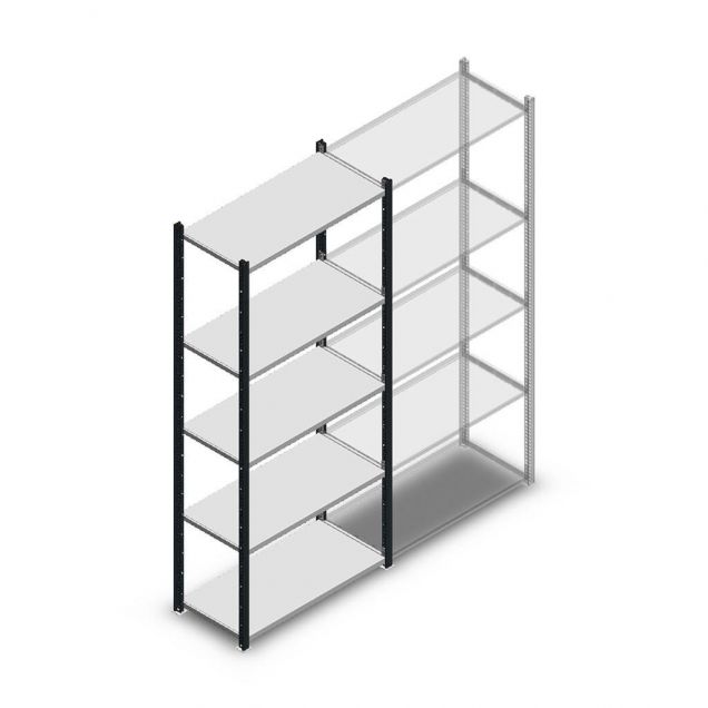 Fachbodenregal Medium Duty 2000x850x400mm (hxbxt) 5 Ebenen anthrazit Anfangsregal