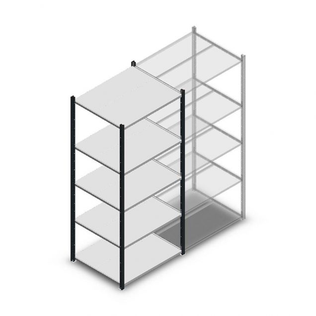 Fachbodenregal Medium Duty 2000x850x700mm (hxbxt) 5 Ebenen anthrazit Anfangsregal