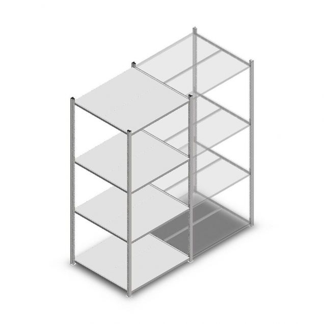 Fachbodenregal Light Duty 2000x850x800mm (hxbxt) 4 Ebenen Anfangsregal