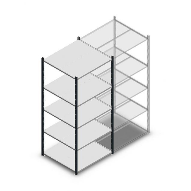 Fachbodenregal Medium Duty 2000x850x800mm (hxbxt) 5 Ebenen anthrazit Anfangsregal