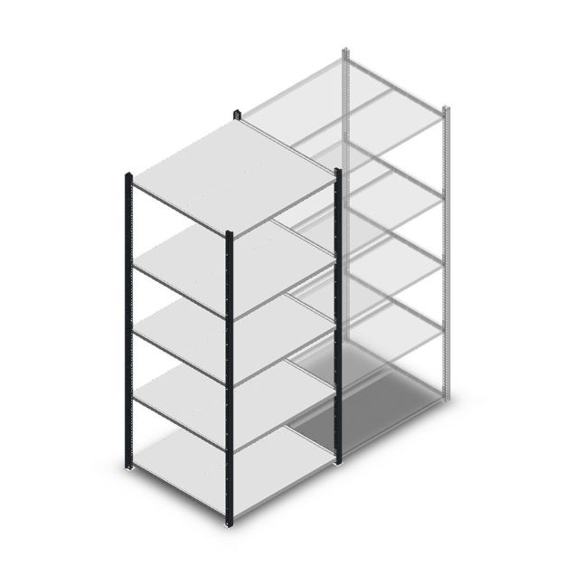 Fachbodenregal Medium Duty 2000x850x800mm (hxbxt) 5 Ebenen anthrazit Anfangsregal