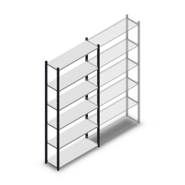 Fachbodenregal Medium Duty 2200x1000x300mm (hxbxt) 6 Ebenen anthrazit Anfangsregal