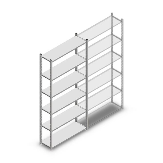 Fachbodenregal Medium Duty 2200x1000x300mm (hxbxt) 6 Ebenen verzinkt Anfangsregal