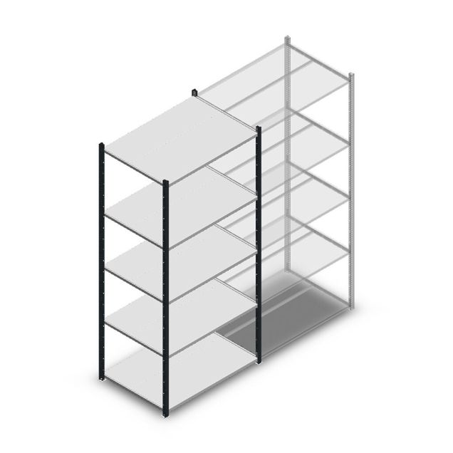 Fachbodenregal Medium Duty 2200x1000x700mm (hxbxt) 5 Ebenen anthrazit Anfangsregal