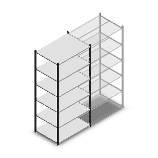 Fachbodenregal Medium Duty 2000x1000x700mm (hxbxt) 6 Ebenen anthrazit Anfangsregal