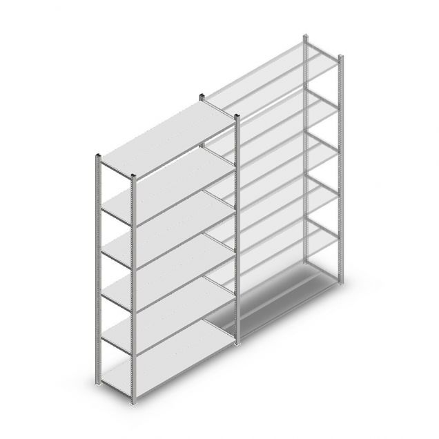 Fachbodenregal Medium Duty 2200x1150x400mm (hxbxt) 6 Ebenen verzinkt Anfangsregal