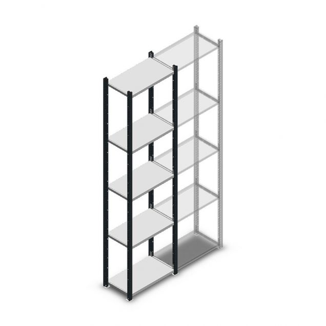 Fachbodenregal Medium Duty 2200x550x300mm (hxbxt) 5 Ebenen anthrazit Anfangsregal