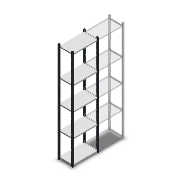 Fachbodenregal Medium Duty 2200x550x300mm (hxbxt) 5 Ebenen anthrazit Anfangsregal