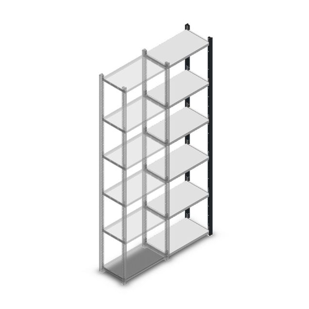 Fachbodenregal Medium Duty 2000x550x300mm (HxBxT) 6 Ebenen anthrazit Anbauregal