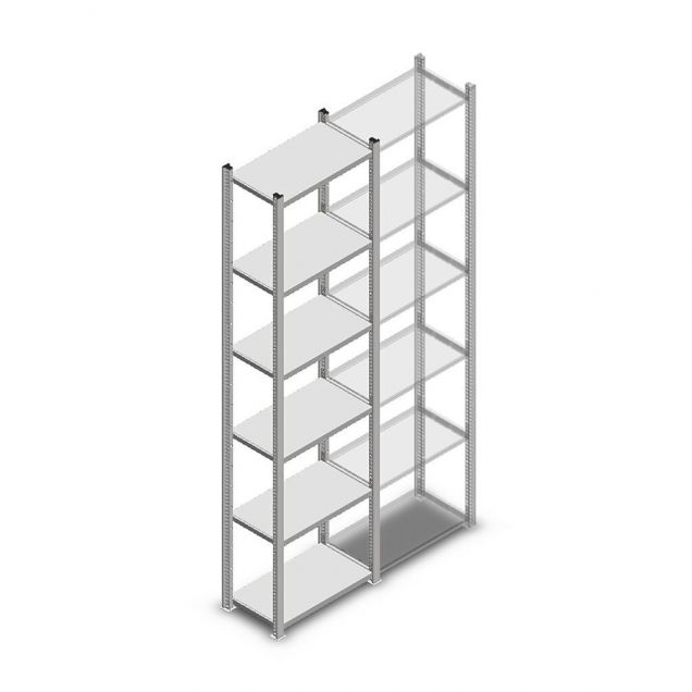 Fachbodenregal Light Duty 2000x550x300mm (hxbxt) 6 Ebenen Anfangsregal
