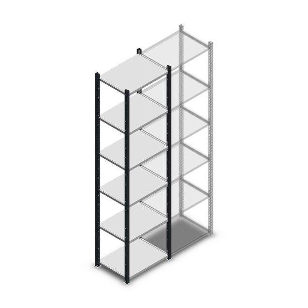 Medium Duty Fachbodenregal 2000x550x400mm (hxbxt) 6 Ebenen anthrazit Anfangsregal