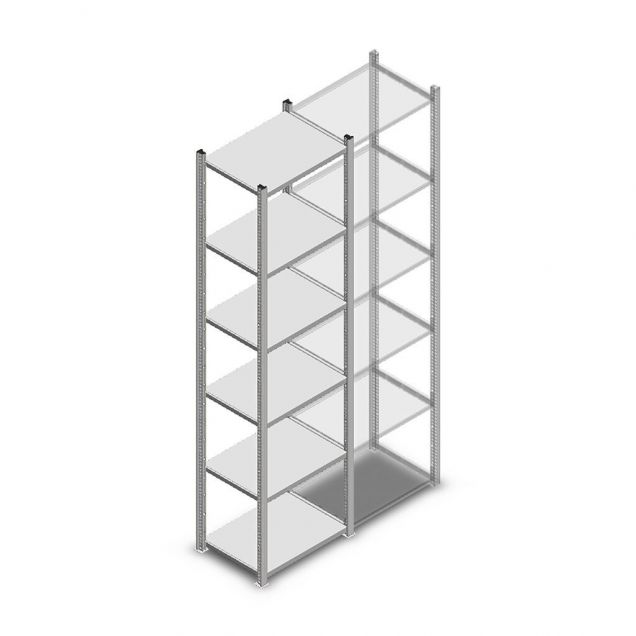 Fachbodenregal Light Duty 2000x550x400mm (hxbxt) 6 Ebenen Anfangsregal