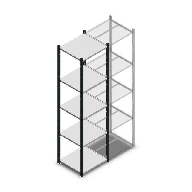 Fachbodenregal Medium Duty 2200x550x500mm (hxbxt) 5 Ebenen anthrazit Anfangsregal
