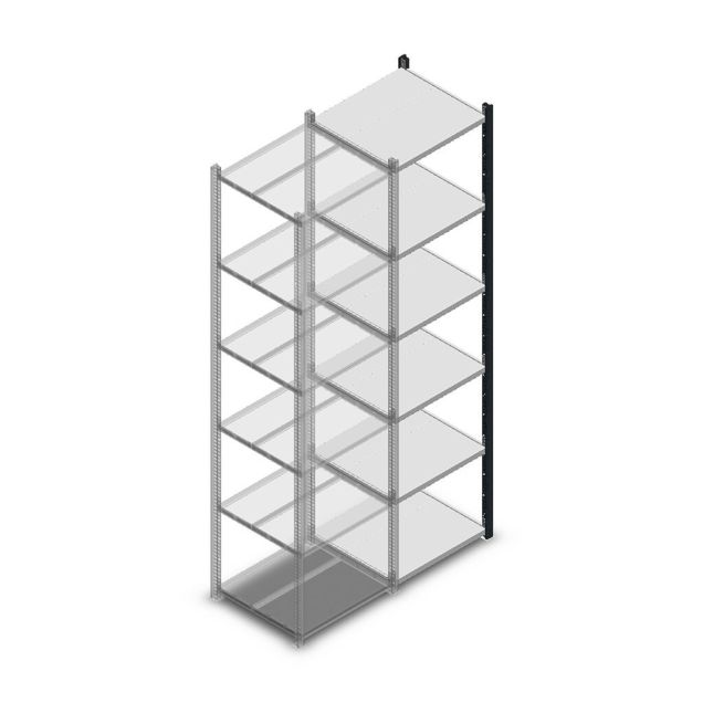Fachbodenregal Medium Duty 2000x550x500mm (HxBxT) 6 Ebenen anthrazit Anbauregal