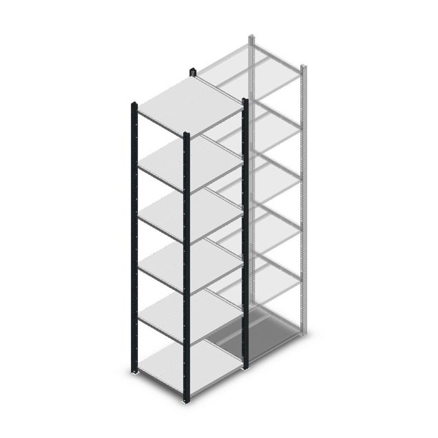 Fachbodenregal Medium Duty 2000x550x500mm (hxbxt) 6 Ebenen anthrazit Anfangsregal
