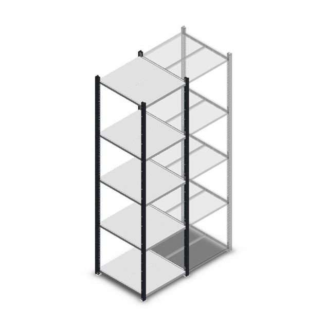 Fachbodenregal Medium Duty 2200x550x600mm (hxbxt) 5 Ebenen anthrazit Anfangsregal