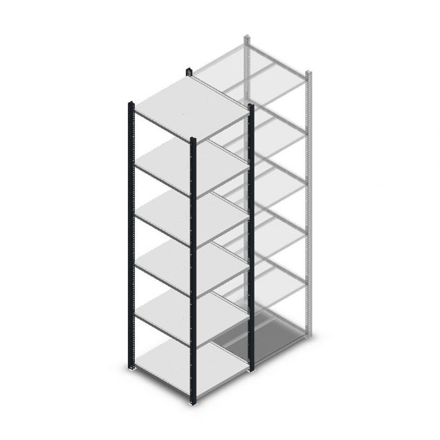 Fachbodenregal Medium Duty 2000x550x600mm (hxbxt) 6 Ebenen anthrazit Anfangsregal