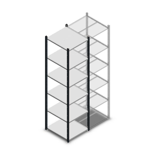 Fachbodenregal Medium Duty 2000x550x600mm (hxbxt) 6 Ebenen anthrazit Anfangsregal