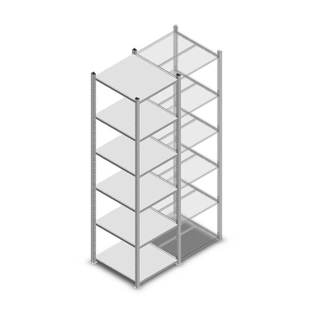 Fachbodenregal Light Duty 2000x550x600 mm (HxBxT) 6 Ebenen Grundregal