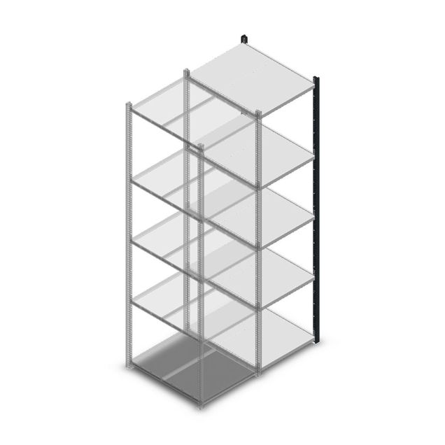 Fachbodenregal Medium Duty 2200x550x700 mm (HxBxT) 5 Ebenen anthrazit Anbauregal