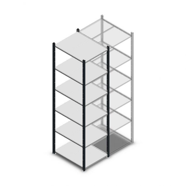 Fachbodenregal Medium Duty 2000x550x700mm (hxbxt) 6 Ebenen anthrazit Anfangsregal