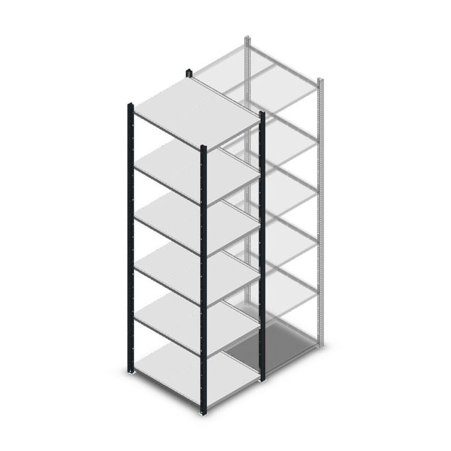 Fachbodenregal Medium Duty 2000x550x700mm (hxbxt) 6 Ebenen anthrazit Anfangsregal
