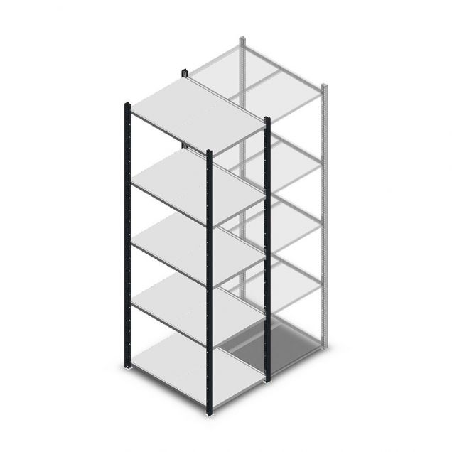 Fachbodenregal Medium Duty 2200x550x800mm (hxbxt) 5 Ebenen anthrazit Anfangsregal