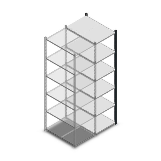 Fachbodenregal Medium Duty 2000x550x800mm (HxBxT) 6 Ebenen anthrazit Anbauregal