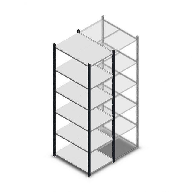 Fachbodenregal Medium Duty 2000x550x800mm (hxbxt) 6 Ebenen anthrazit Anfangsregal