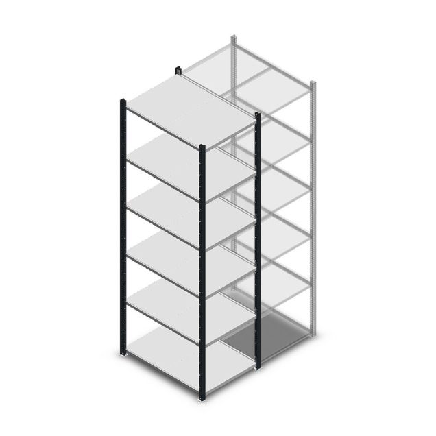 Fachbodenregal Medium Duty 2000x550x800mm (hxbxt) 6 Ebenen anthrazit Anfangsregal