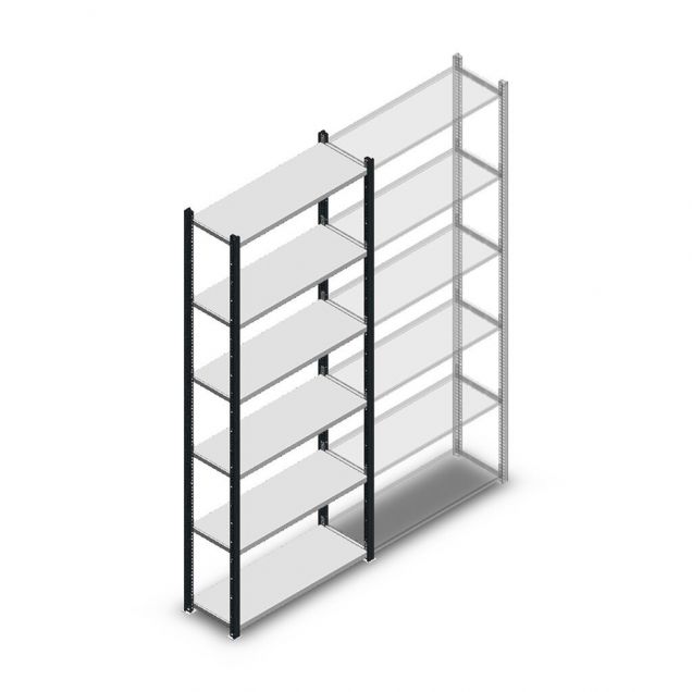 Fachbodenregal Medium Duty 2200x850x300mm (hxbxt) 6 Ebenen anthrazit Anfangsregal