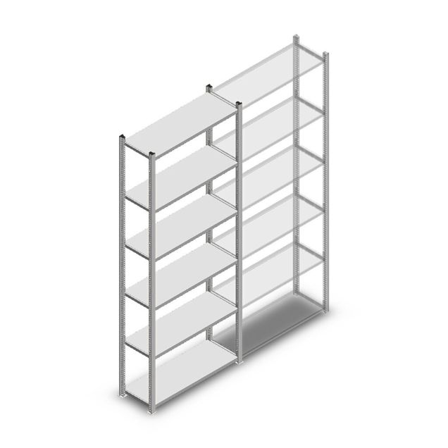 Fachbodenregal Light Duty 2000x850x300 mm (HxBxT) 6 Ebenen Grundregal