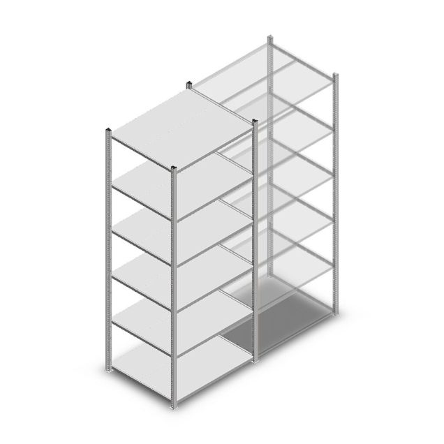 Fachbodenregal Medium Duty 2000x850x700mm (hxbxt) 6 Ebenen verzinkt Anfangsregal