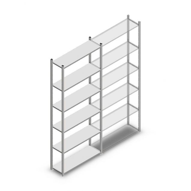 Fachbodenregal Medium Duty 3000x1000x300mm (hxbxt) 6 Ebenen verzinkt Anfangsregal
