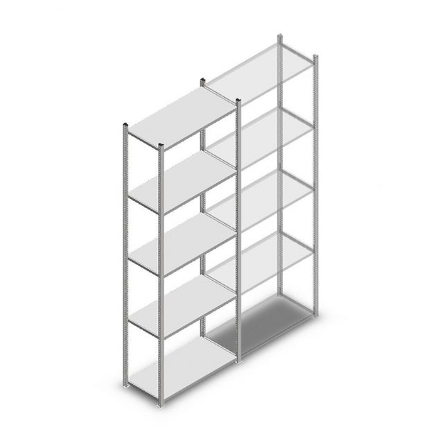 Fachbodenregal Light Duty 2500x850x400mm (hxbxt) 5 Ebenen Anfangsregal