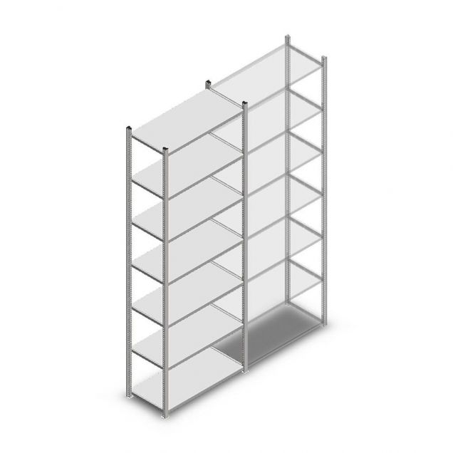 Fachbodenregal Light Duty 2500x850x400mm (hxbxt) 7 Ebenen Anfangsregal