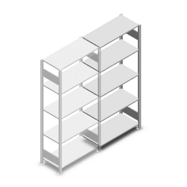 Fachbodenregal Heavy Duty 2000x750x400 mm (hxbxt) 5 Ebenen 150 kg Anbauregal