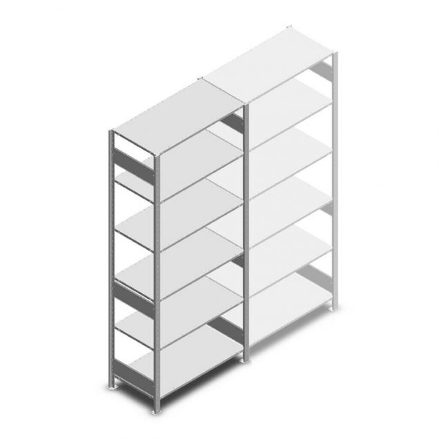 Fachbodenregal Heavy Duty 2500x1000x500 mm (hxbxt) 6 Ebenen 250 kg Anfangsregal