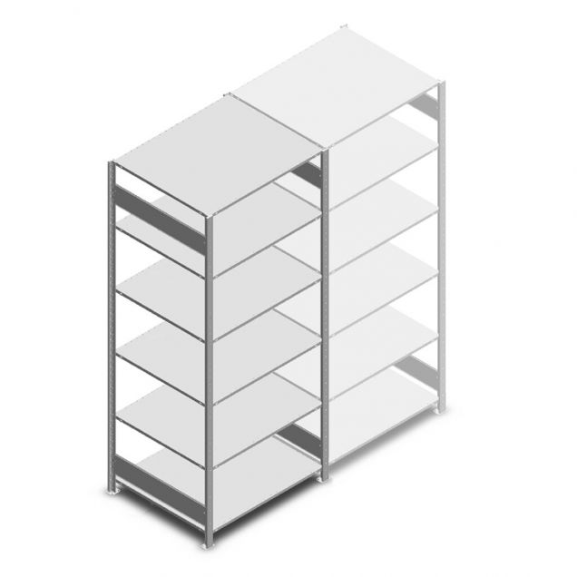 Heavy Duty Fachbodenregal 2500x1000x800 mm (hxbxt) 6 Ebenen 250 kg Anfangsregal