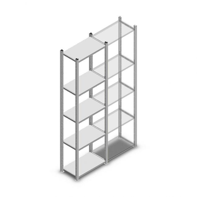 Fachbodenregal Light Duty 2000x550x300 mm (hxbxt) 5 Ebenen Anfangsregal