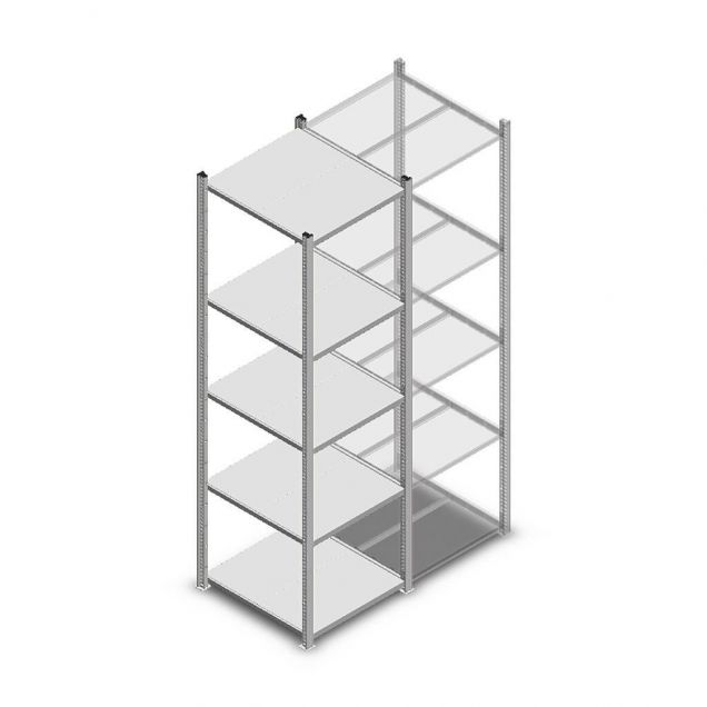 Fachbodenregal Light Duty 2000x550x600 mm (hxbxt) 5 Ebenen Anfangsregal