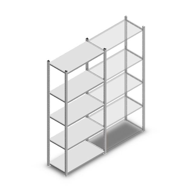 Fachbodenregal Light Duty 2000x850x400 mm (HxBxT) 5 Ebenen Grundregal