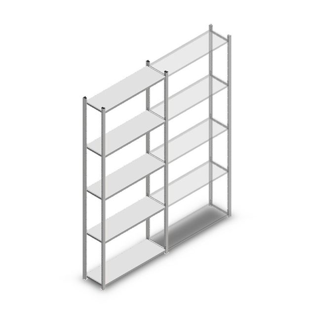 Fachbodenregal Light Duty 2500x1000x300 mm (HxBxT) 5 Ebenen Grundregal