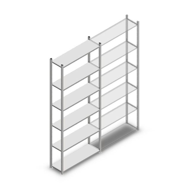 Fachbodenregal Light Duty 2500x1000x300 mm (HxBxT) 6 Ebenen Grundregal