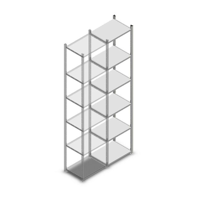 Fachbodenregal Light Duty 2500x550x400 mm (HxBxT) 6 Ebenen Anbauregal