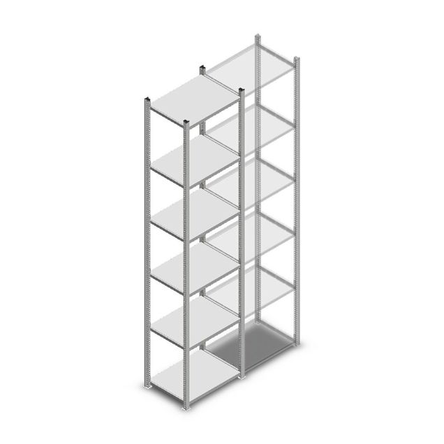 Fachbodenregal Light Duty 2500x550x400 mm (HxBxT) 6 Ebenen Grundregal