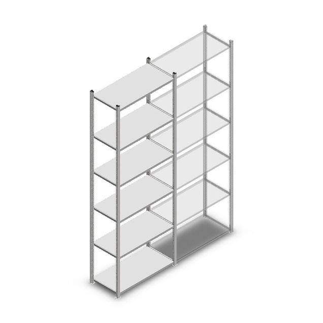 Fachbodenregal Light Duty 2500x850x400 mm (HxBxT) 6 Ebenen Grundregal