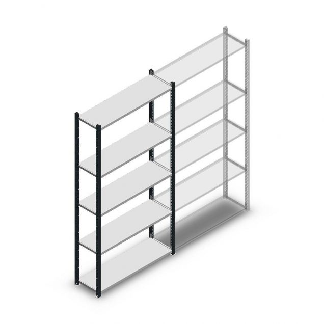 Fachbodenregal Medium Duty 2000x1000x300 mm (hxbxt) 5 Ebenen anthrazit Anfangsregal